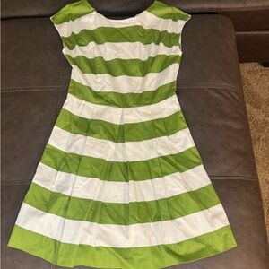 Forever 21 Green and White Patterned Dress
